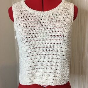 Bethany mota Women’s M crochet knit open back top